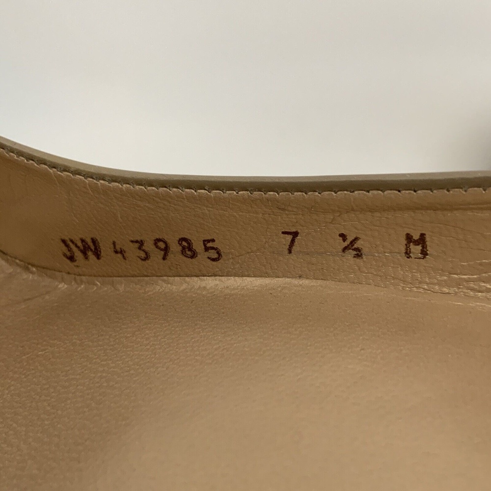 Stuart Weitzman Patent Leather Heels Peep-toe Pumps Beige 7.5 - Picture 6 of 12